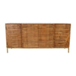 30" Midcentury Mango Wood Slat Sideboard - The Island Interiors