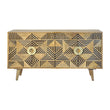 60" Geometric Herringbone 4-Door Sideboard - The Island Interiors