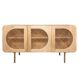63x34" Three Door Wooden Sideboard Cabinet - The Island Interiors