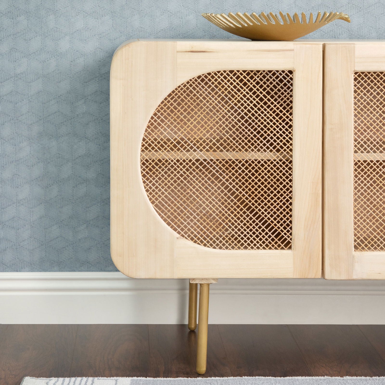 63x34" Three Door Wooden Sideboard Cabinet - The Island Interiors