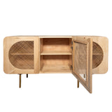 63x34" Three Door Wooden Sideboard Cabinet - The Island Interiors