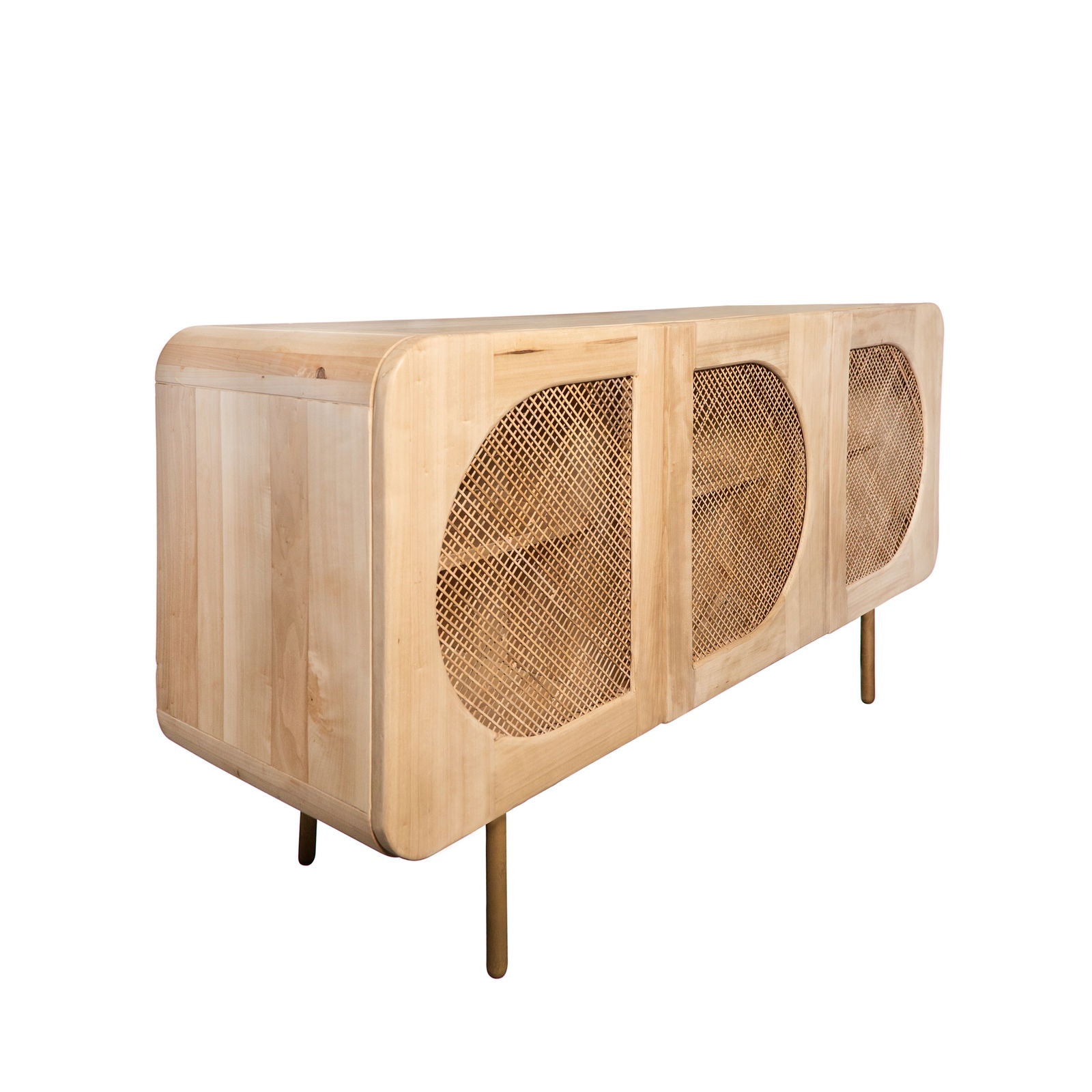 63x34" Three Door Wooden Sideboard Cabinet - The Island Interiors