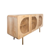 63x34" Three Door Wooden Sideboard Cabinet - The Island Interiors