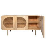 63x34" Three Door Wooden Sideboard Cabinet - The Island Interiors